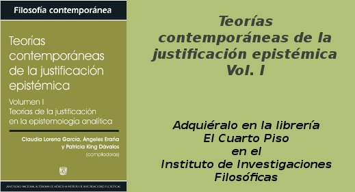 Nuevo libro: Teorías contemporáneas de la justificación epistémica